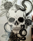 Skull & Snake Temporary Tattoo