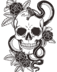Skull & Snake Temporary Tattoo