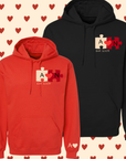 Puzzle Heart Couple T-shirt/ Sweatshirt/ hoodie β Personalized Initials | Est. Year