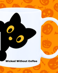 Wicked Without Coffee Halloween Cat Mug – Funny Spooky Coffee Cup