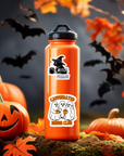 Caffeinated Moms Club Ghost Sticker - Funny Halloween Coffee Vinyl Decal for Moms, Laptops & Water Bottles