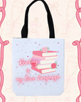 Reading Is My Love Language Tote Bag – Book Lover Gift & Cozy Quote Tote