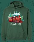 Merry & Bright Christmas Train Hoodie🚂✨