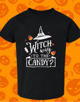 Witch Way to the Candy Baby Onesie / Kids T-Shirt β Cute Halloween Outfit for Infants & Toddlers