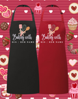 Personalized “Baking with his/her Name” Apron – Custom Name Baking Apron for Adults