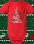 Tis the Season to Be Jolly Christmas Tree Tshirt, Bodysuit and Bib | Cozy Holiday Christmas Apparel