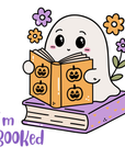 I’m Booked Ghoul Sticker - Cute Halloween Ghost Book Lover Decal