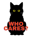 Who Cares Halloween Cat Sticker