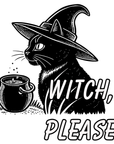 Witch Please Sticker - Funny Halloween Vinyl Decal for Laptops, Water Bottles & Journals