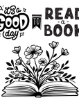 It’s a Good Day to Read a Book Sticker - Cozy Reading Vinyl Decal for Laptops, Water Bottles, Journals & more