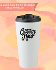 Personalised 16oz Travel mug - Custom Name, Quote, or Photo | Gift for Coffee/ tea Lovers, Birthday, Anniversary, or Office