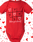 Won Your Heart Tic Tac Toe Kids Apparel – Cute Valentine Kids T-Shirt, Baby Bodysuit & Bib