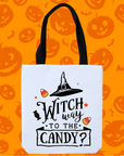 Witch Way to the Candy Tote Bag - Double, double, candy trouble!