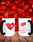 Missing Piece of My Heart Couple Mugs – Puzzle Matching Mugs for Couples
