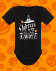 Witch Way to the Candy Baby Onesie / Kids T-Shirt – Cute Halloween Outfit for Infants & Toddlers