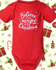 Believe in the Magic of Christmas Tshirt, Bodysuit and Bib | Cozy Holiday Christmas Apparel