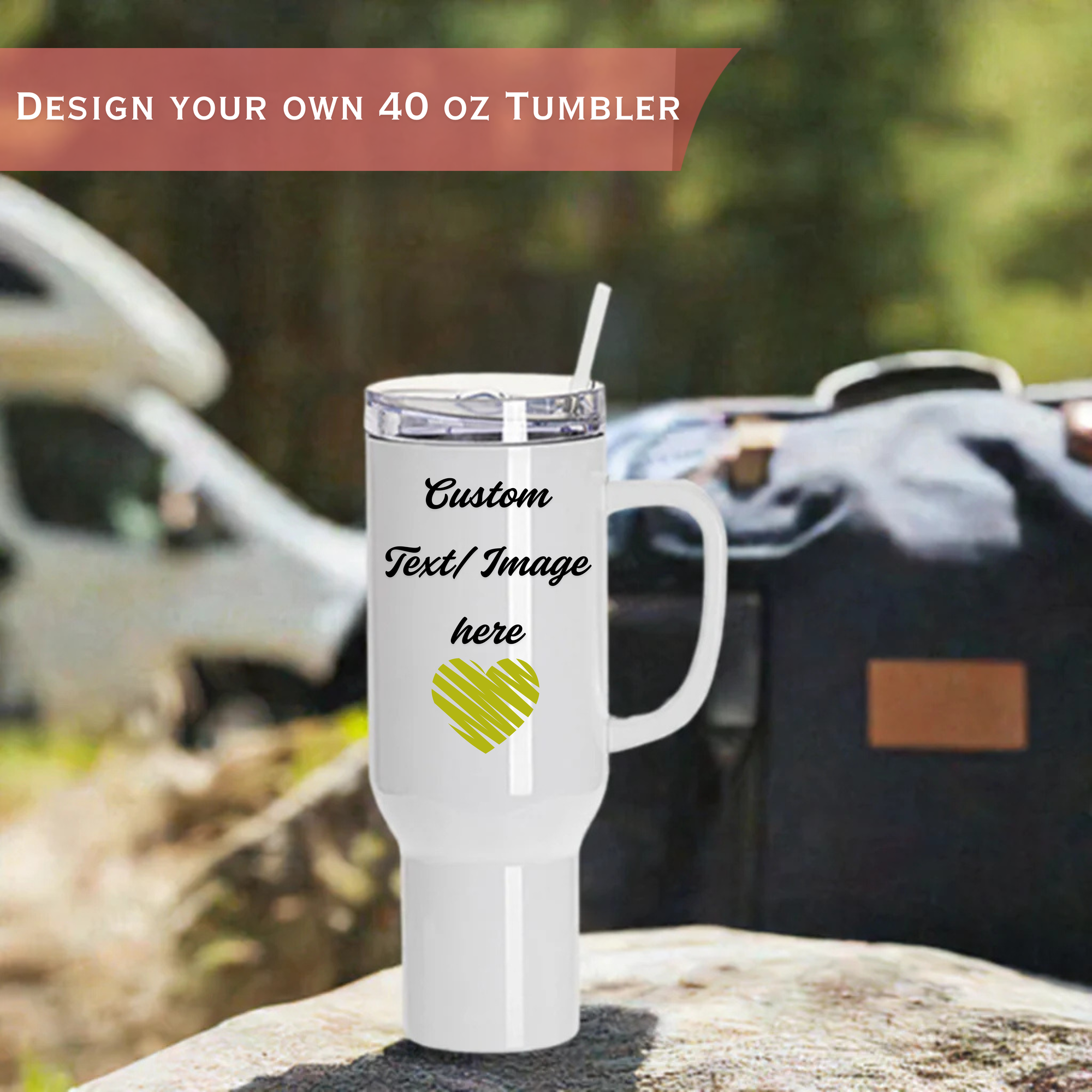 Personalised 40oz Travel Tumbler – Custom Name, Quote, or Photo | Gift for Coffee Lovers, Birthday, Anniversary, or Office | Dishwasher Safe (Inside Stainless steel)