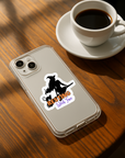Resting Witch Face Sticker - Funny Halloween Vinyl Decal for Laptops, Water Bottles & Journals