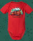 Merry & Bright Christmas Train Toddler Tshirt, Bodysuit and Bib🚂✨