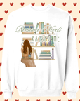 Romance Novels Raised Me Sweatshirt – Book Lover Cozy Crewneck, Romance Reader Aesthetic Gift