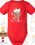 Let it snow baby Bodysuit and Bib | Cozy Holiday Christmas Apparel